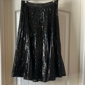 Elegant Black Sequin Skirt